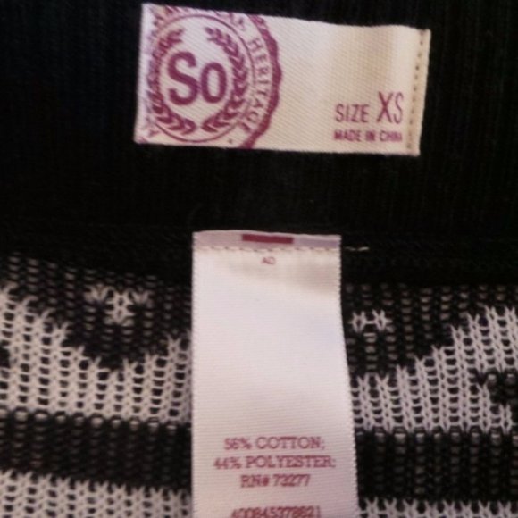 NWT Junior's SO High-Waisted Sweater Leggings Elastic waist ribbed - Picture 4 of 8